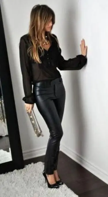 Faux Leather Leggings curated on LTK | Leather pants outfit night, Black leather  leggings outfit, Leather leggings outfit night
