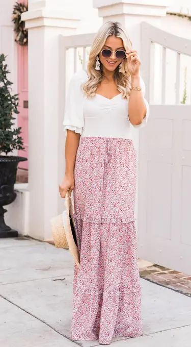 23 Cute Tops to Wear with Long Skirts