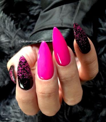 60 Pink and Black Nail Design Ideas for 2022 That Are Trendy AF