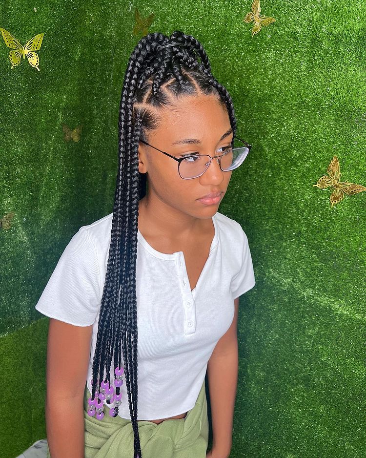 travel braids with knotless