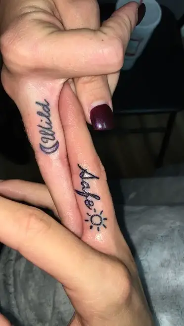 loyalty finger tattoo
