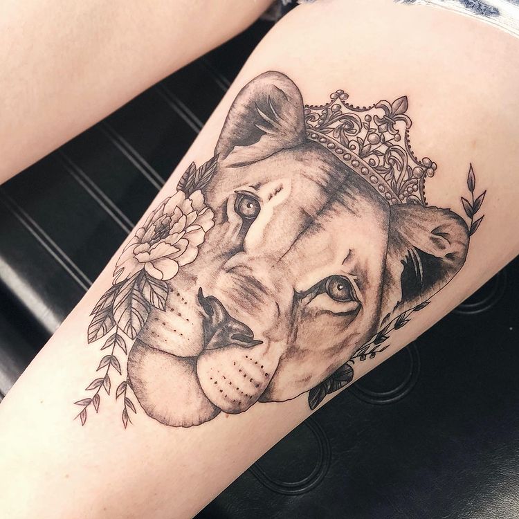 21 Queen Lion Thigh Tattoos for Females to Tame in 2022