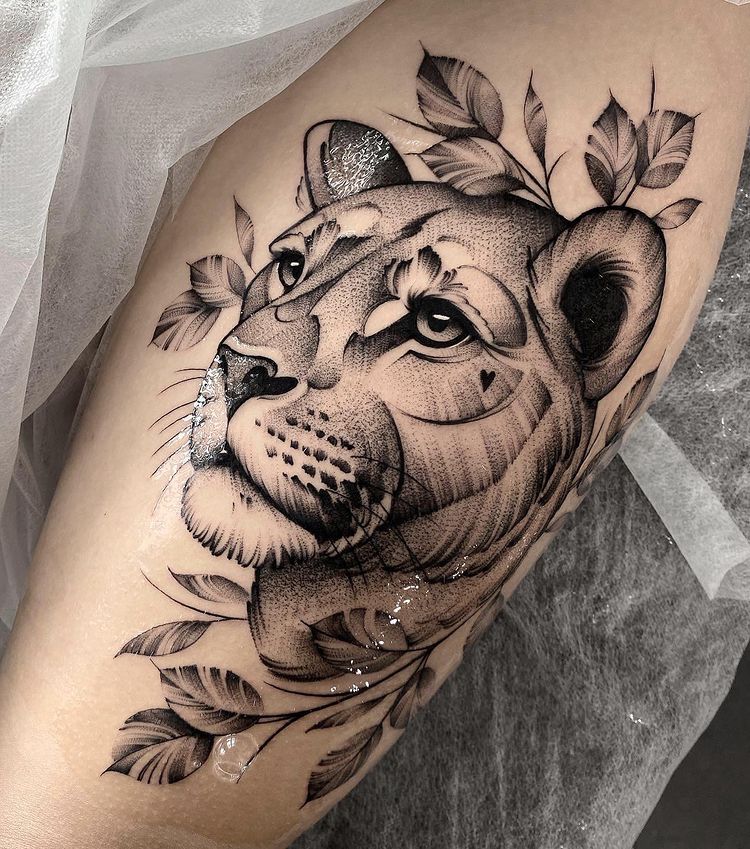 21 Queen Lion Thigh Tattoos for Females to Tame in 2022