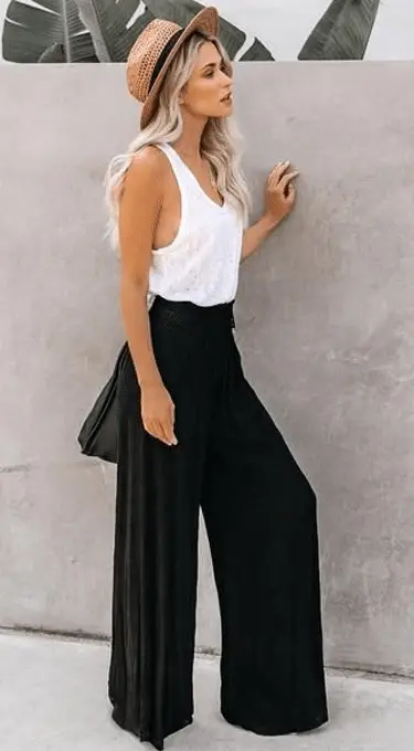 15 Cute Outfits With Flowy Pants